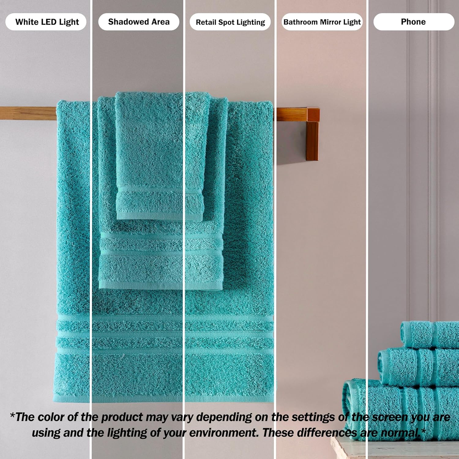 Hawmam Linen Teal Face Towels - 12 Pack 13x13 Inch Luxury Cotton
