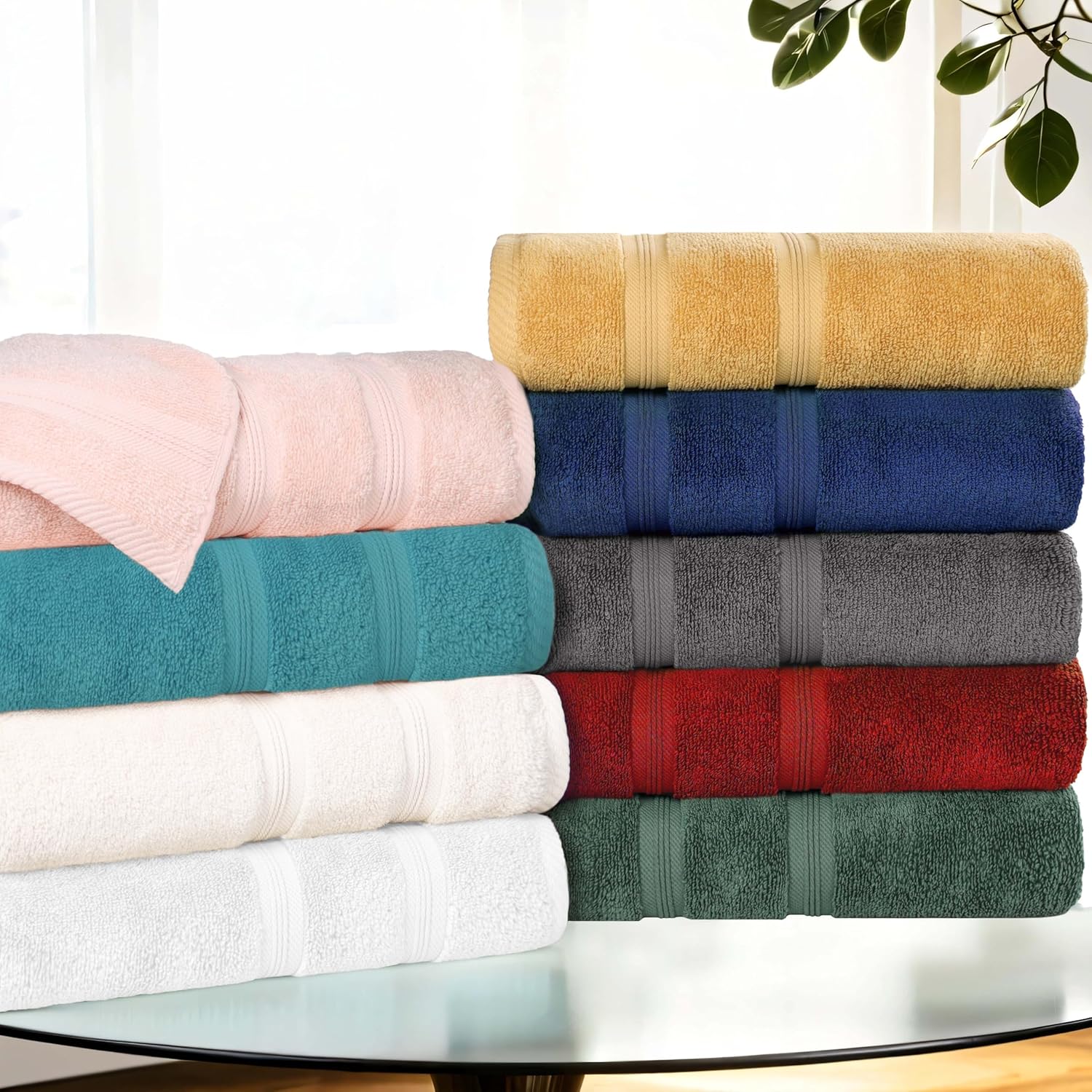 Superior 12-Piece Cotton Face Towel Set White