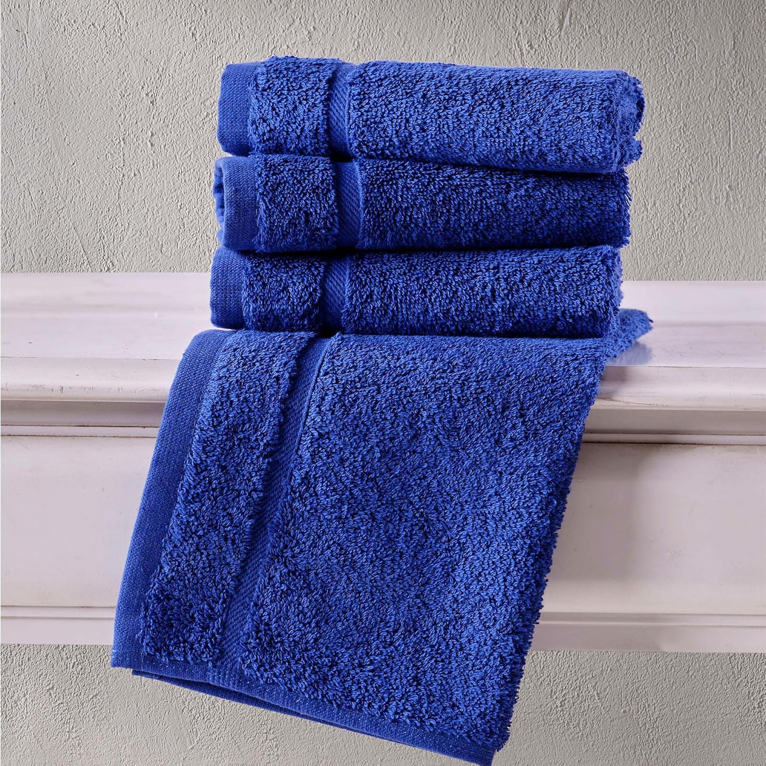 Hawmam Linen Royal Blue Washcloths 13x13 Inch 12 Pack