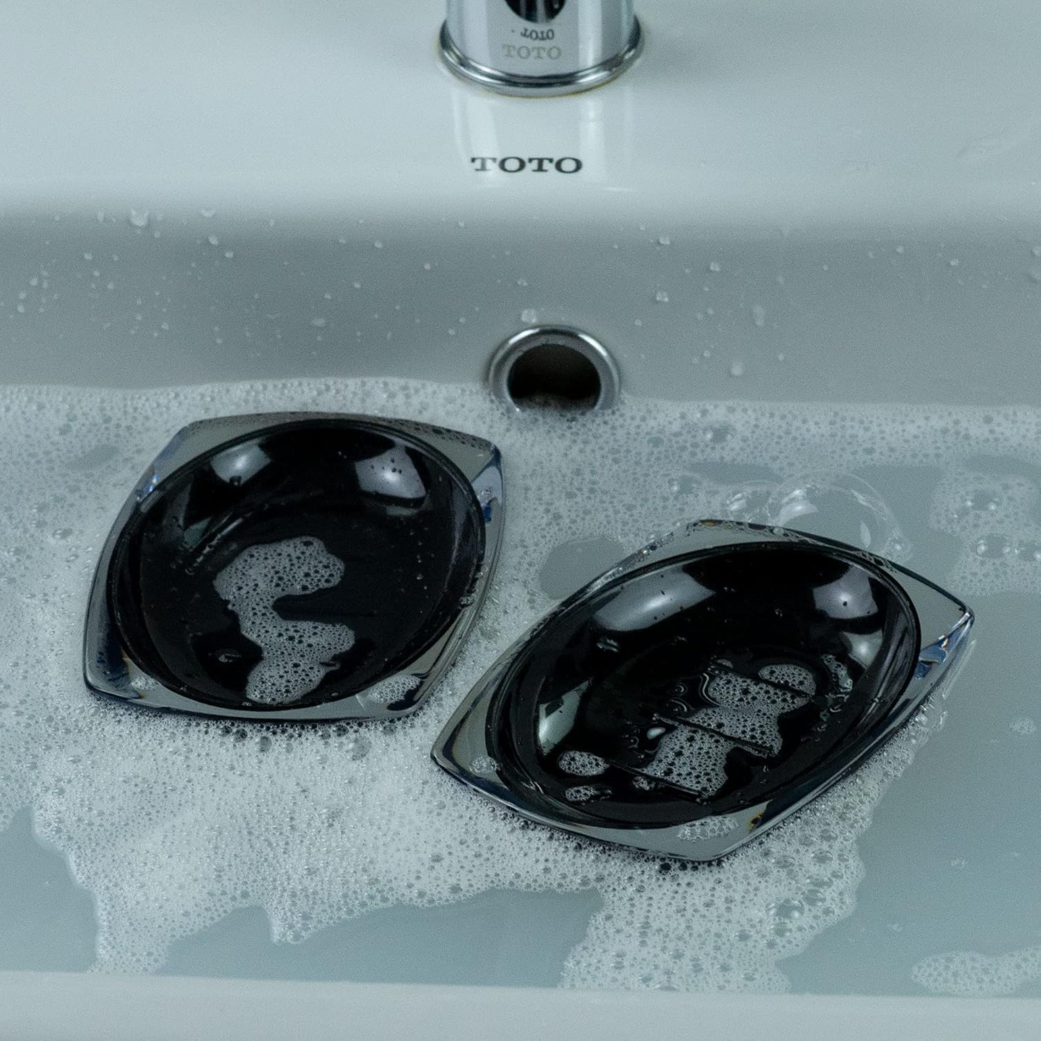 YOSXICC 2PCS Soap Dish Transparent Color