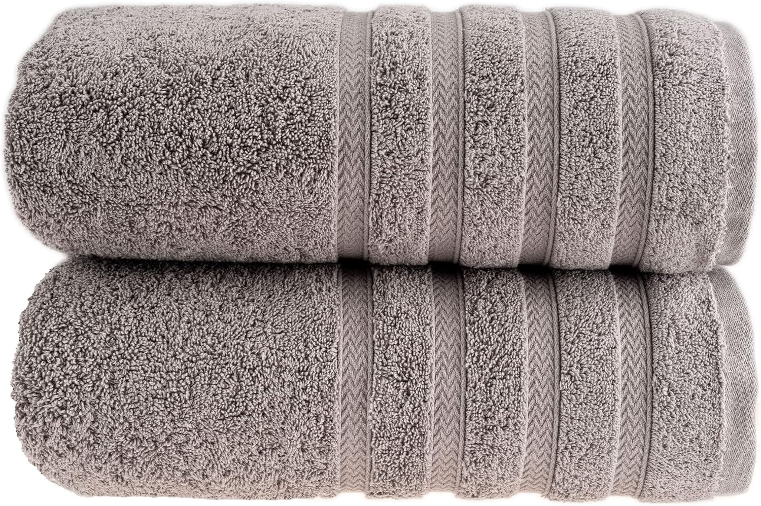 HALLEY Turkish 2 Pack Bath Towels - 650 GSM Soft Absorbent