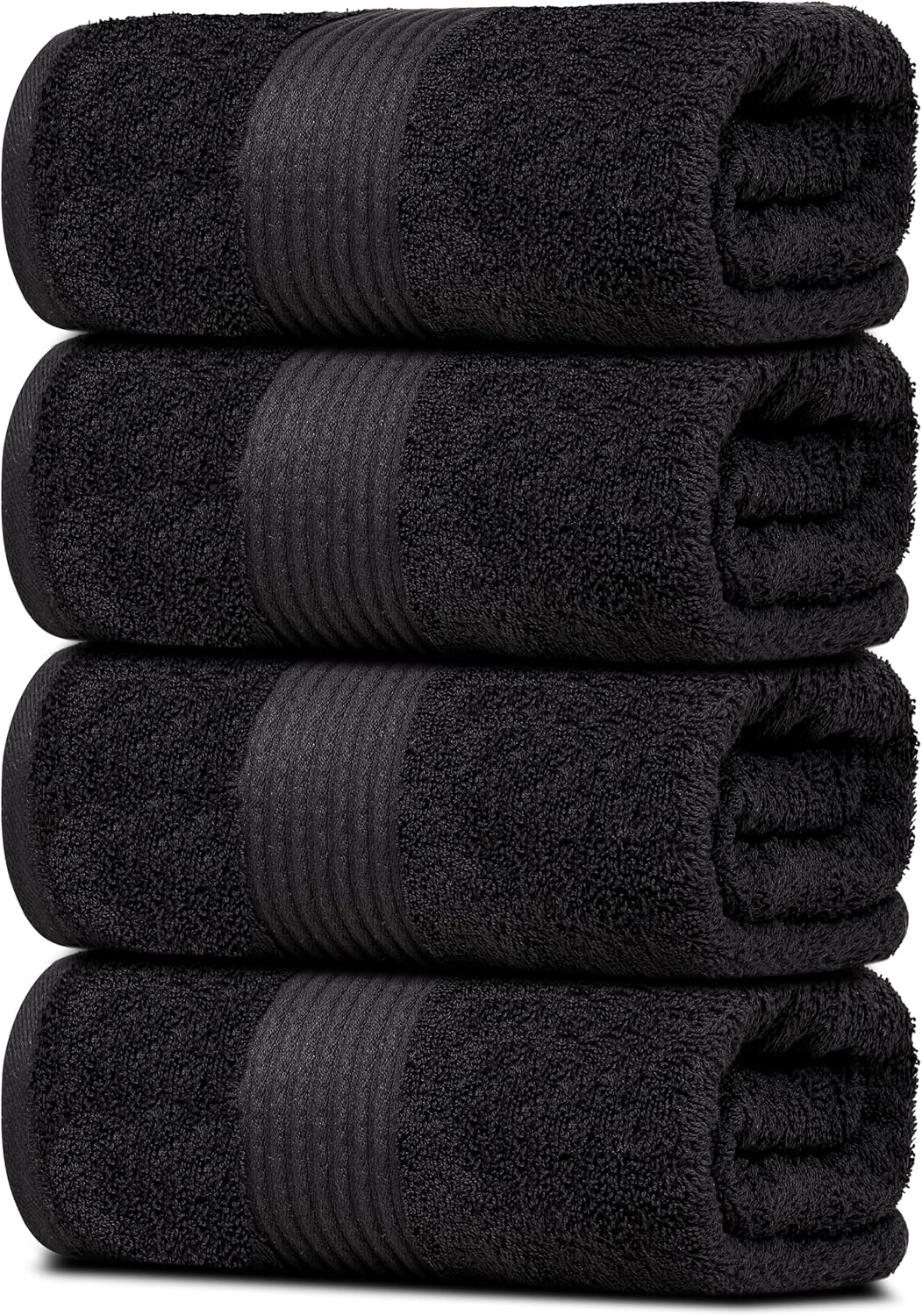 Dewall Maisons 4 Pack Bath Towels - 27x54 Inches 100 Cotton Plush Quick Drying