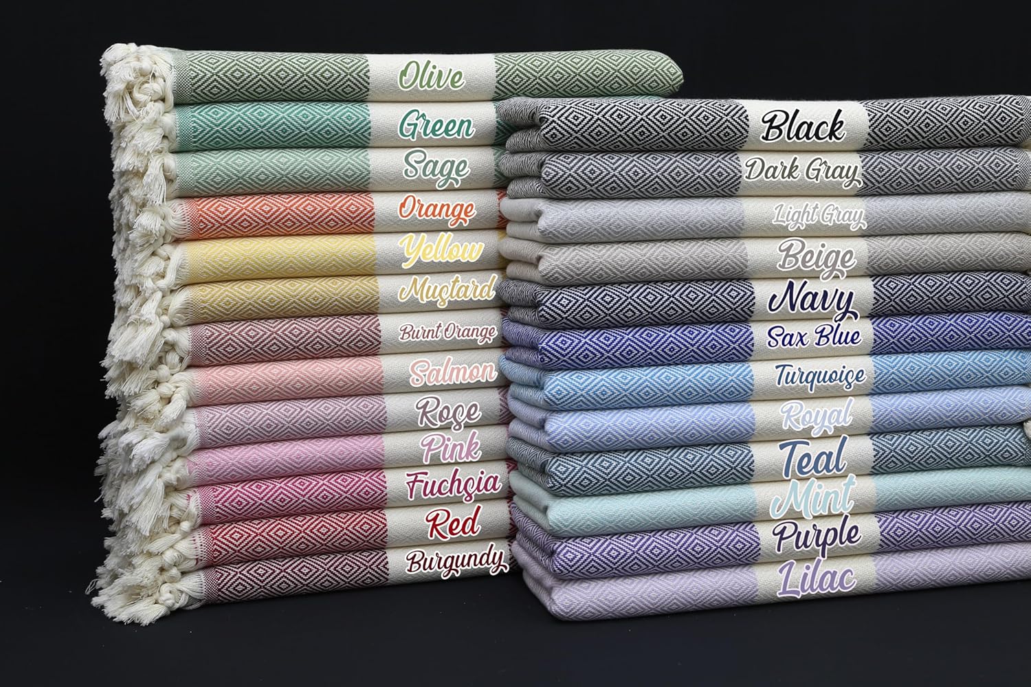 Turkish Beach Towel 36x70 Inch Diamond Design