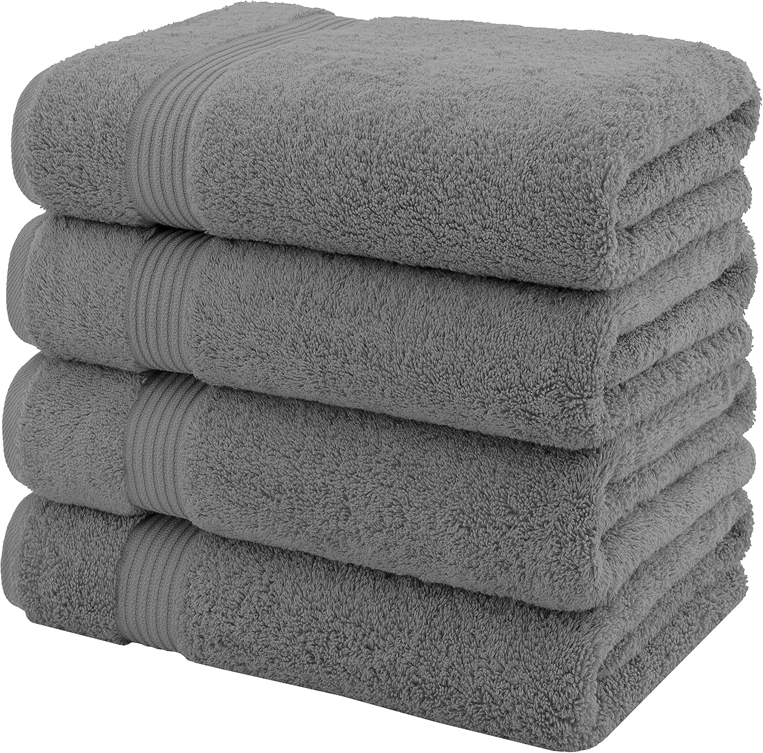 American Veteran 4 Pack Turkish Bath Towels Dark Gray 1