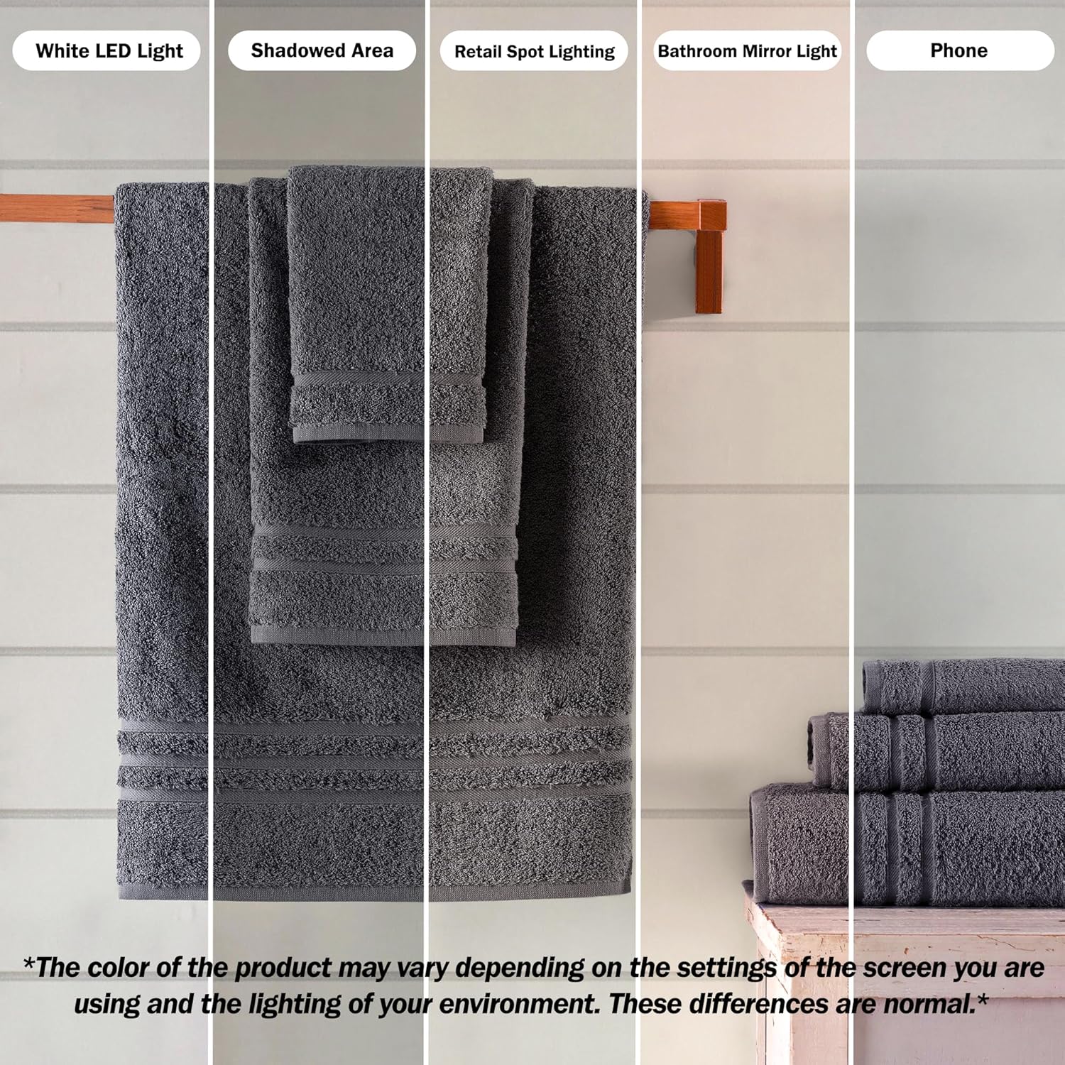 Hawmam Linen 13x13 Inch Face Towels 12 Pack Grey