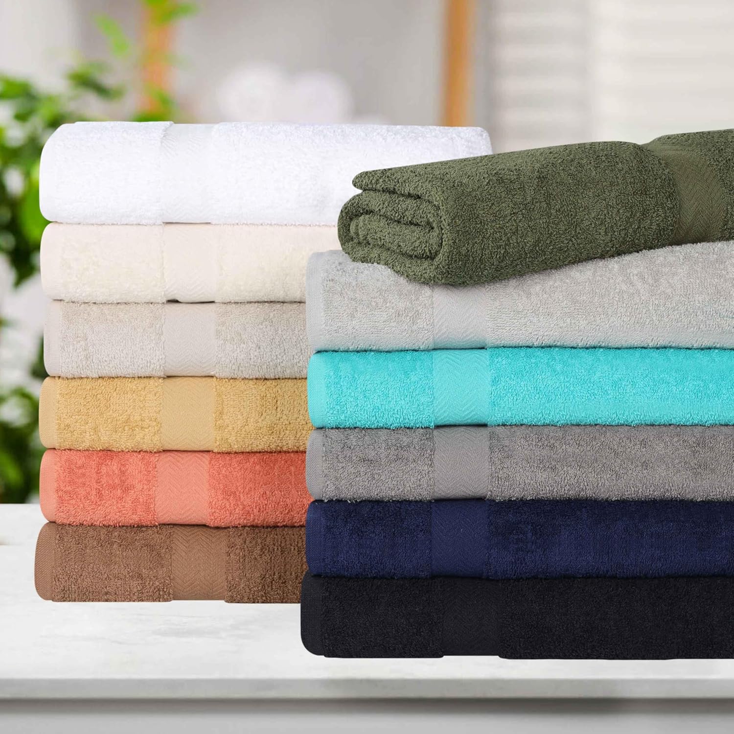 Superior 6-Piece Cotton Towel Set - Latte 1