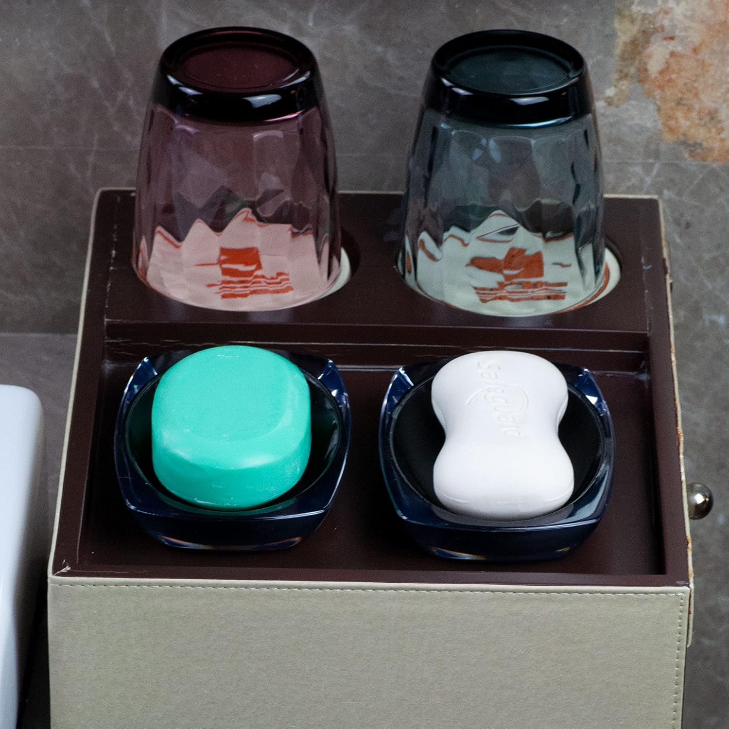 YOSXICC 2PCS Soap Dish Transparent Color