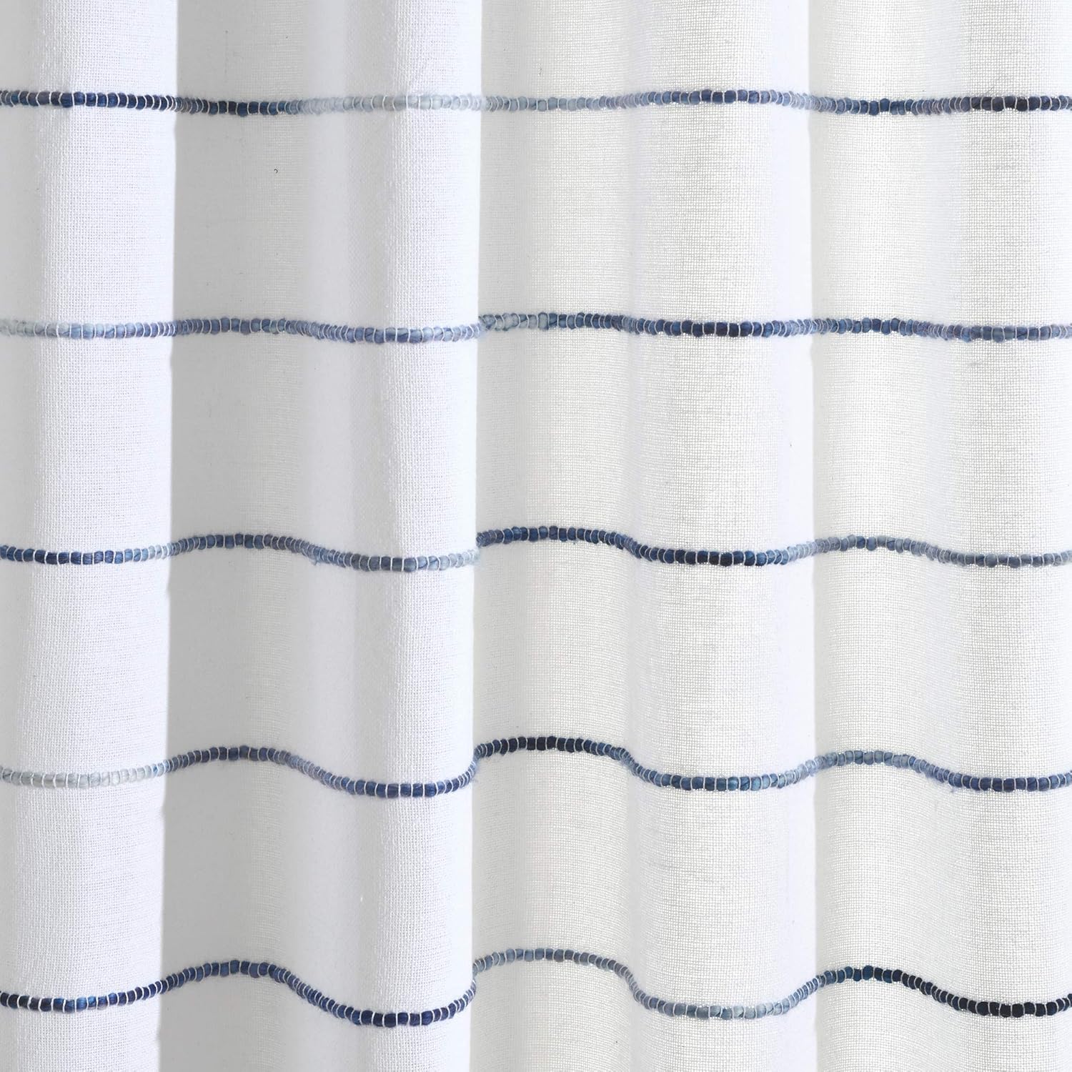 Lush Decor Ombre Stripe Window Curtain Panel Set - Navy