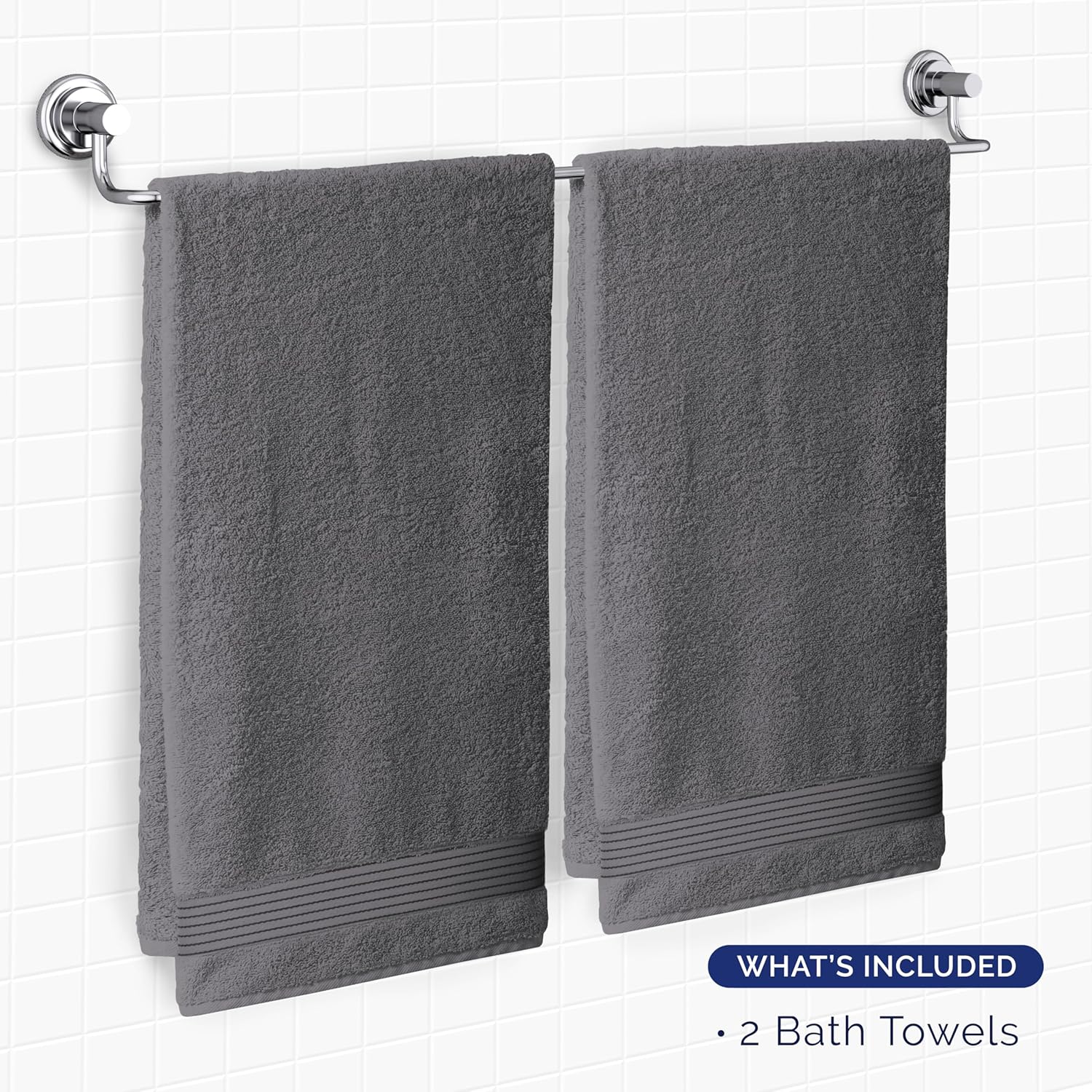 Elegant Comfort Premium Turkish Cotton 2 Pack Bath Towel Set