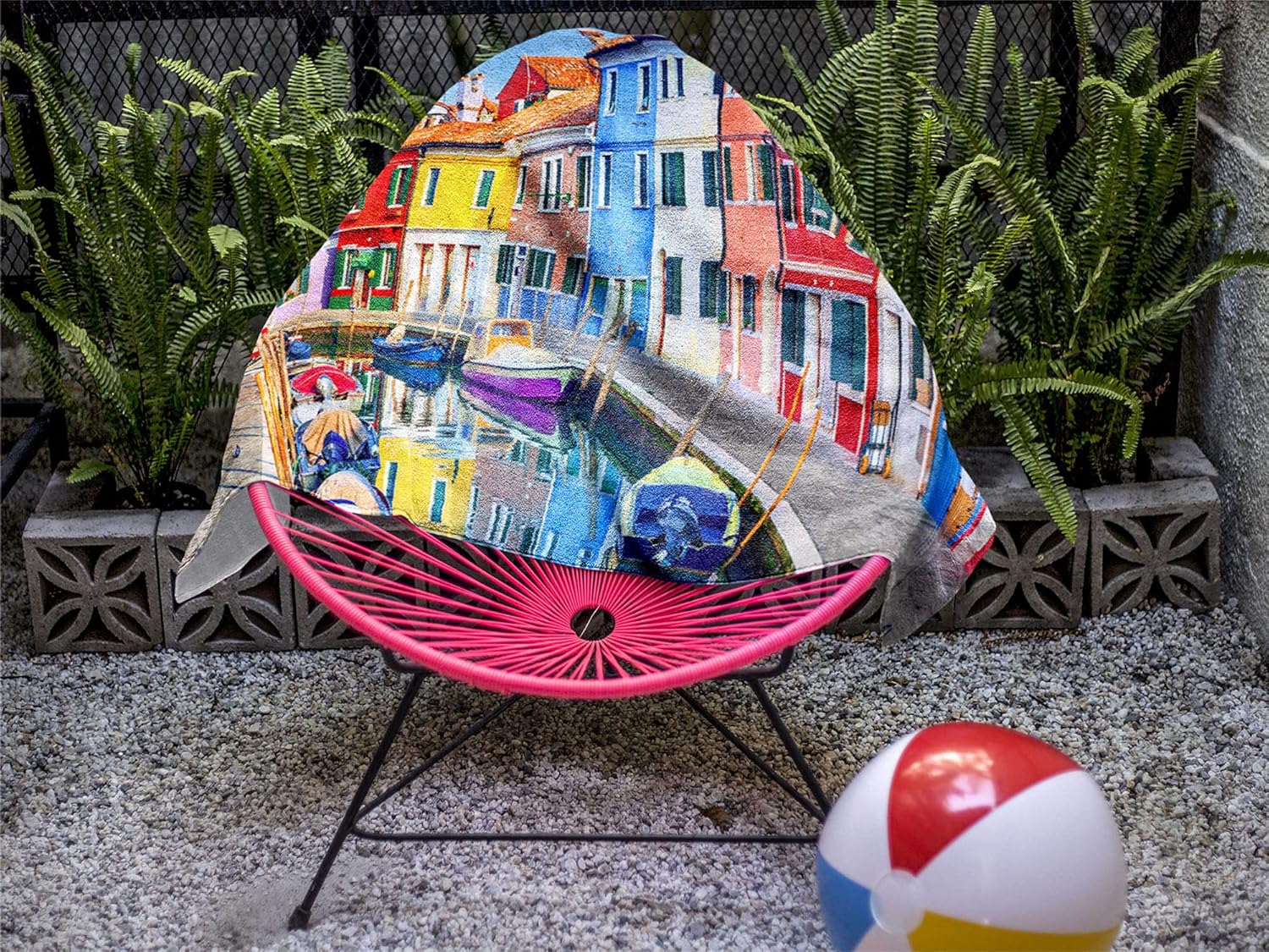 PS I Love Italy Beach Towel - Burano Design