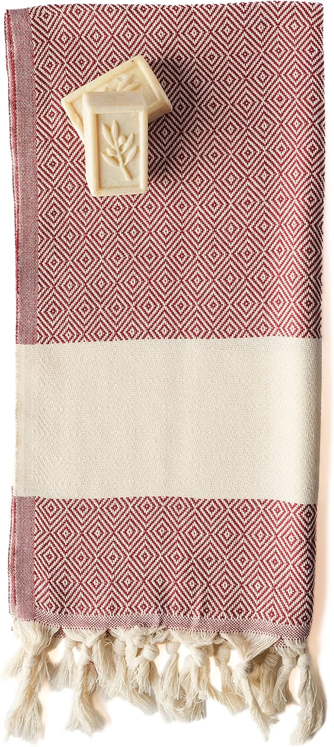 Cotowel Turkish Hand Towels with Travel Bag Set of 2