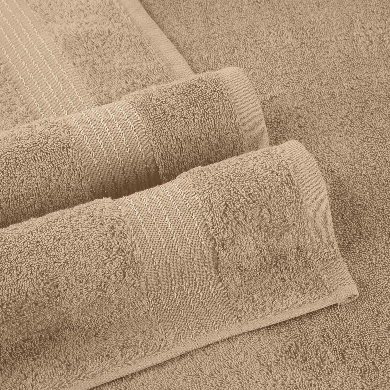 Elegant Comfort Premium Turkish Cotton 2 Pack Bath Towel Set - Taupe 1
