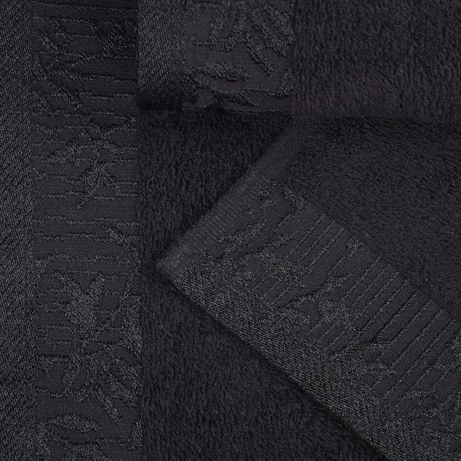 Superior 12-Piece Cotton Towel Set with Floral Border