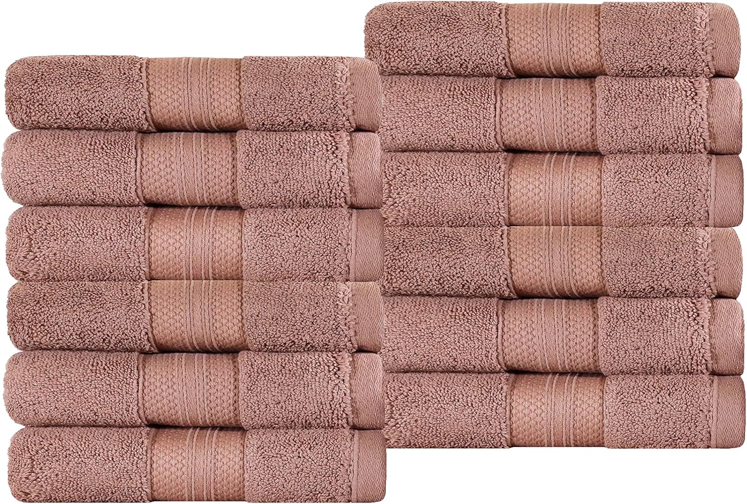 Superior Turkish Cotton 12-Piece Towel Set Taupe