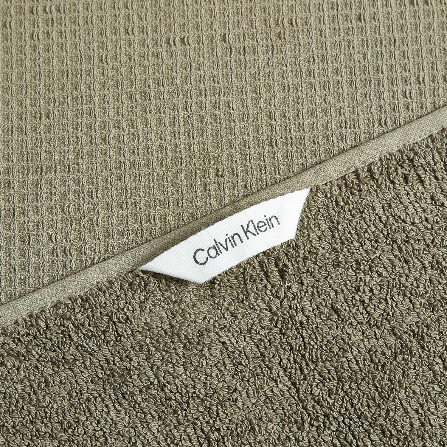 Calvin Klein Bath Towels - 3-Piece Set Dusty Green