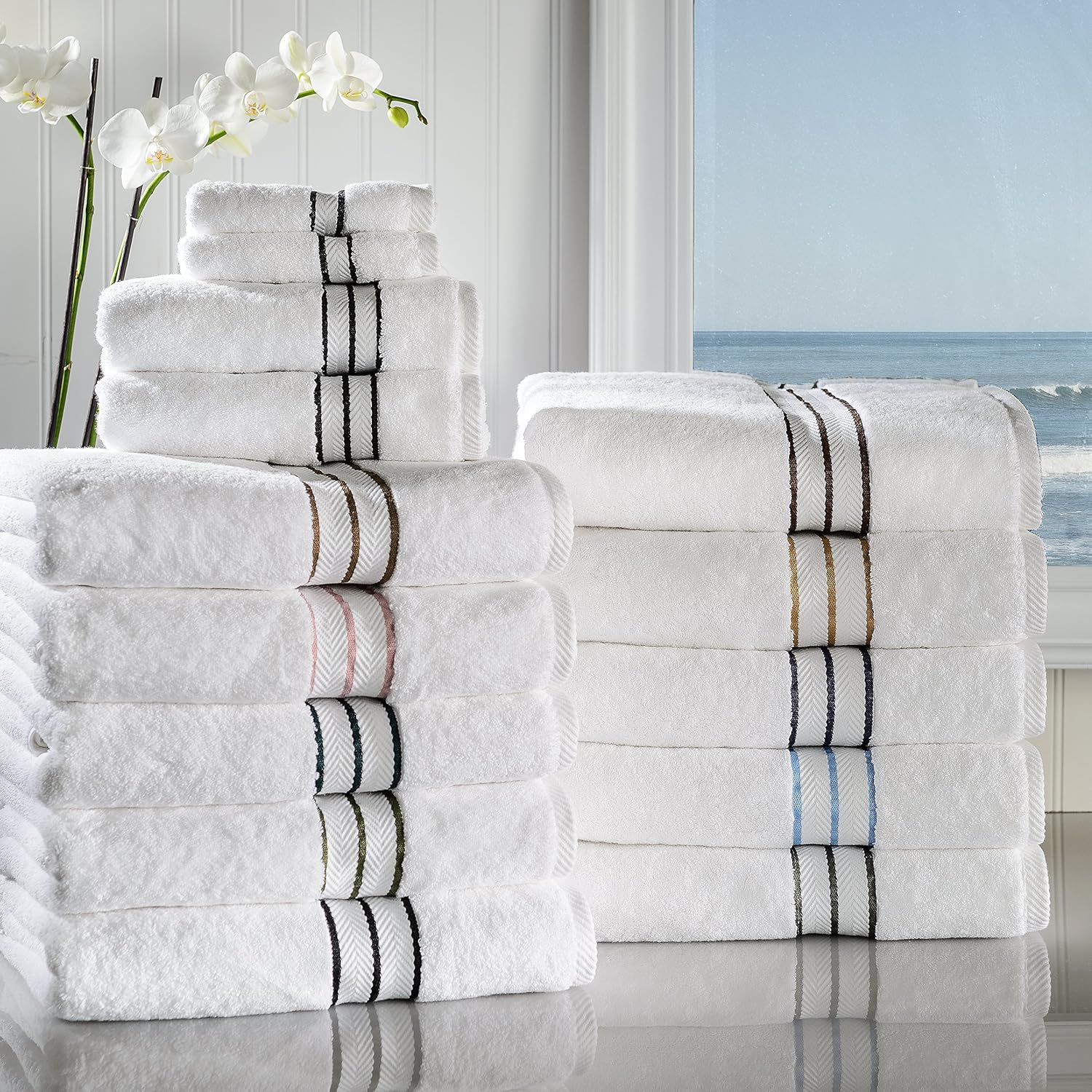 Superior Turkish Cotton Ultra-Plush 3-Piece Towel Set - Chocolate 1