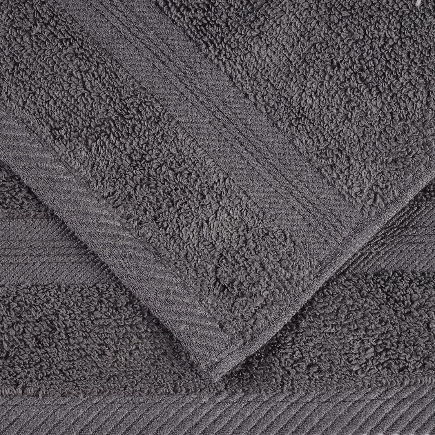 Superior 12-Piece Cotton Face Towel Set Grey